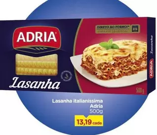 Oferta de Adria - Lasanha Italianissima por R$13,19 em Carrefour