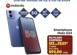 Oferta de Motorola - Smartphone Moto G34 por R$899 em Carrefour