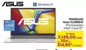 Oferta de Asus - Notebook NJ986W por R$3149 em Carrefour