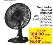 Oferta de Mondial - Ventilador VSP40B por R$164,8 em Carrefour