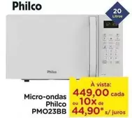 Oferta de Philco - Micro-Ondas PMO23BB por R$449 em Carrefour