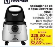 Oferta de Electrolux - Aspirador de pó e água A10N11 por R$328,3 em Carrefour