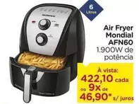 Oferta de Mondial - Air Fryer  AFN60 por R$422,1 em Carrefour