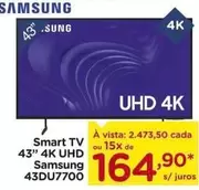 Oferta de Samsung - Smart Tv 43" 4K UHD 43DU7700 por R$164,9 em Carrefour