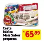 Oferta de Mais sabor - Cesta básica Mais Sabor Pequena por R$65,99 em Mercado Extra