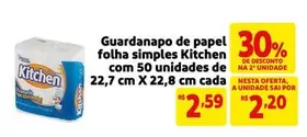 Oferta de Kitchen - Guardanapo De Papel Folha Simples Com 50 Unidades De 22,7 Cm X 22,8 Cm Cada por R$2,2 em Mercado Extra