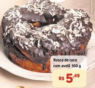 Oferta de Rosca De Coco Com Avelã por R$5,49 em Mercado Extra