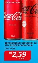 Oferta de Coca-Cola - Refrigerante Original Ou Sem Açúcar por R$2,59 em Assaí Atacadista