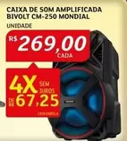 Oferta de De   - Caixa De Som Bivolt CM-250 por R$269 em Assaí Atacadista