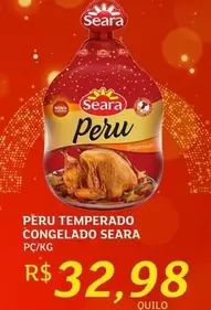 Oferta de Seara - Peru Temperado Congelado por R$32,98 em Assaí Atacadista