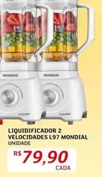 Oferta de Mondial - Liquidificador 2 Velocidades L97 por R$79,9 em Assaí Atacadista