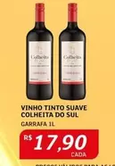 Oferta de Colheita do sul - Vinho Tinto Suave por R$17,9 em Assaí Atacadista