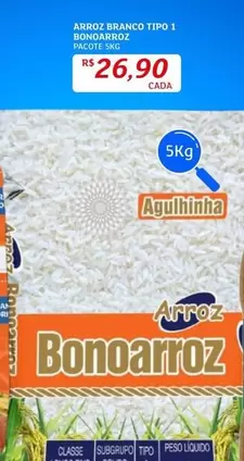 Oferta de Pacote - Arroz Branco Tipo 1 por R$26,9 em Assaí Atacadista