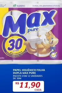 Oferta de Max - Papel Higiênico Folha Dupla Purè por R$11,9 em Assaí Atacadista