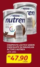 Oferta de Nutren - Composto Lácteo Sabor Chocolate Ou Baunilha Actives por R$47,9 em Assaí Atacadista