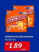 Oferta de Assolan - Esponja De Aco por R$1,89 em Assaí Atacadista