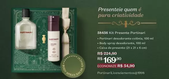 Oferta de Portinari - Kit Presente por R$169,9 em O Boticário