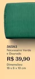 Oferta de Dourado - Nécessaire Verde E por R$39,9 em O Boticário