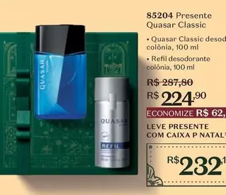 Oferta de Quasar - Presente Classic por R$224,9 em O Boticário