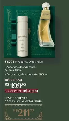 Oferta de Colônia - Presente Accordes por R$199,9 em O Boticário