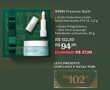 Oferta de Acqua - Presente Botik por R$94,9 em O Boticário