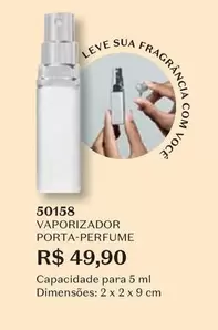 Oferta de Leve - Vaporizador Porta-Perfume por R$49,9 em O Boticário