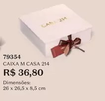 Oferta de Casa - Caixa M por R$36,8 em O Boticário