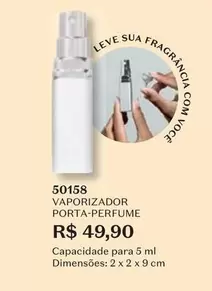 Oferta de Leve - Vaporizador Porta-Perfume por R$49,9 em O Boticário