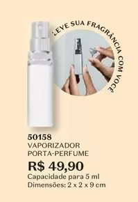 Oferta de Leve - Vaporizador Porta-perfume por R$49,9 em O Boticário