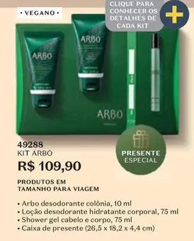 Oferta de Arbo - Kit por R$109,9 em O Boticário