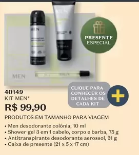 Oferta de 21 - Kit Men por R$99,9 em O Boticário