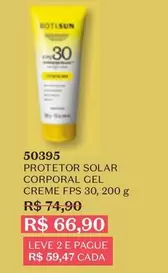 Oferta de Solar - Protetor  Gel Creme FPS 30 por R$66,9 em O Boticário