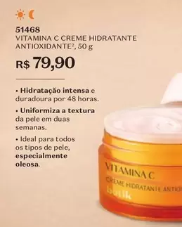 Oferta de Ideal - Vitamina C Creme Hidratante Antioxidante por R$79,9 em O Boticário