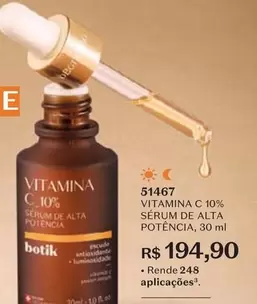 Oferta de Vitamina C 10% Sérum De Alta Potência por R$194,9 em O Boticário