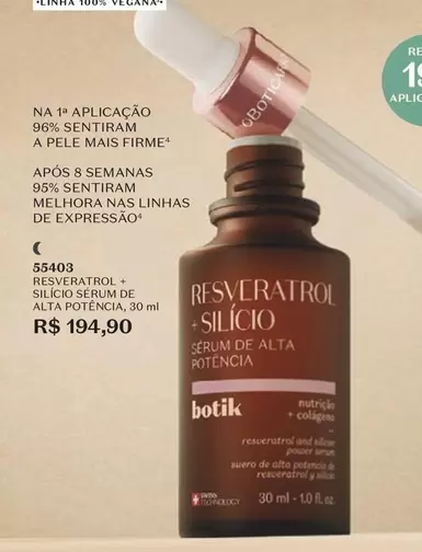 Oferta de 19 - Reservatrol E Sillo Serum De Ali Pedra por R$194,9 em O Boticário