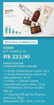 Oferta de Rotina Completa por R$223,9 em O Boticário