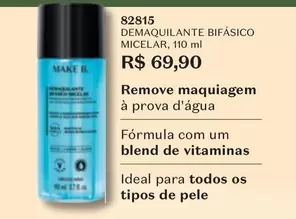 Oferta de O boticario - Demaquilante Bifasico Micellar por R$69,9 em O Boticário