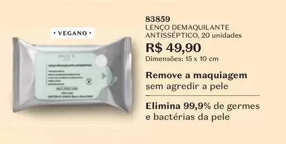 Oferta de Demaquilante Antisséptico por R$49,9 em O Boticário