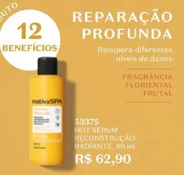 Oferta de O boticario - Hot Sérum Reconstrução Radiante por R$62,9 em O Boticário