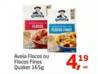 Oferta de Quaker - Aveia Flocos Ou Flocos Finos por R$4,19 em Tenda Atacado