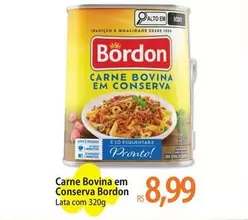 Oferta de Bordon - Carne Bovina em Conserva por R$8,99 em Atacadão