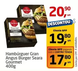 Oferta de Gourmet - Hambúrguer Gran Angus Burger por R$20,9 em Tenda Atacado