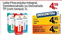 Oferta de Piracanjuba - Leite Integral, Semidesnatado Ou Desnatado Tp (com Tampa) por R$4,59 em Tenda Atacado