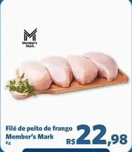 Oferta de Member's Mark - Filé De Peito De Frango por R$22,98 em Sam's Club