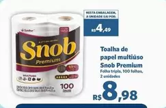 Oferta de Snob - Toalha De Papel Multiúso Premium por R$8,98 em Sam's Club