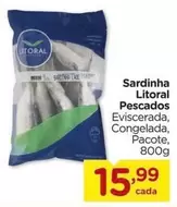 Oferta de Litoral - Sardinha por R$15,99 em Carrefour