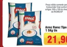 Oferta de Raroz - Arroz Tipo por R$21,9 em Spani Atacadista