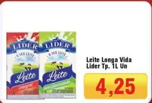 Oferta de Lider - Leite Longa Vida por R$4,25 em Spani Atacadista