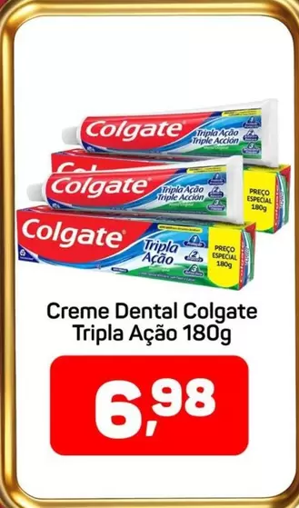 Oferta de Colgate - Creme Dental Tripla Acao por R$6,98 em Supermercados ABC