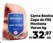 Oferta de Montana - Carne Bovina Capa De Filé  Vacuo por R$32,97 em Max Atacadista